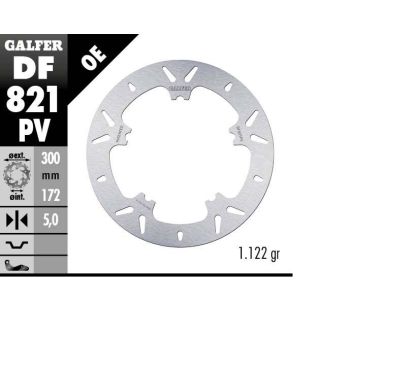 BRAKE DISC FIXED ROUND 17104223