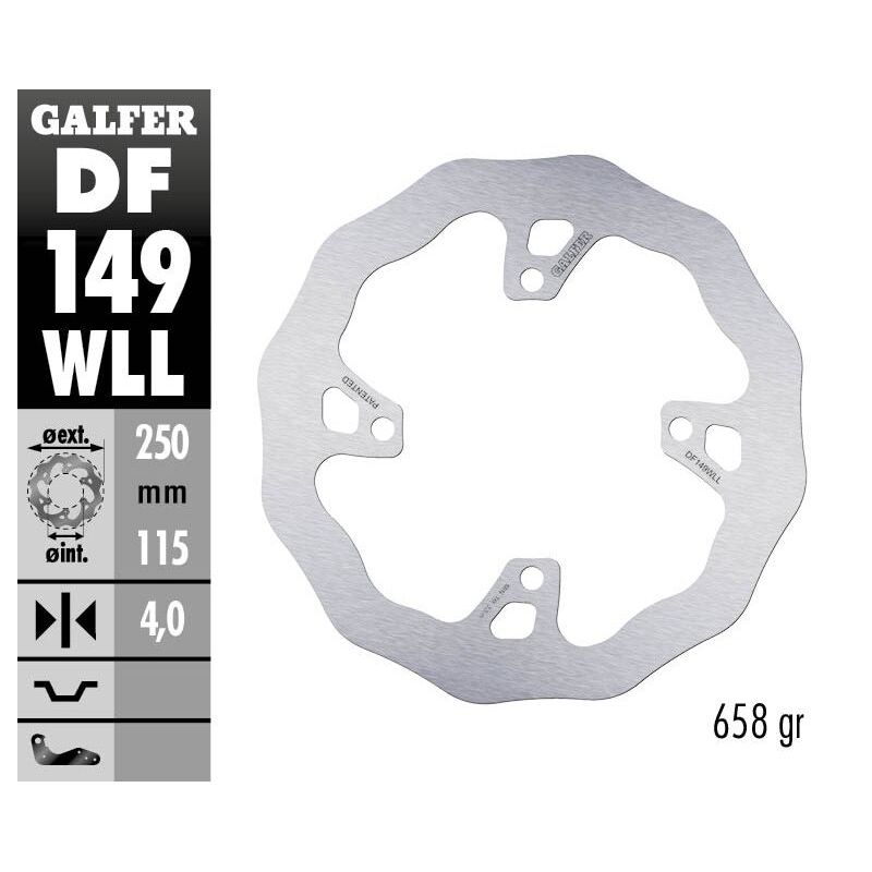 BRAKE DISC FIXED WAVE SOLID 17111716