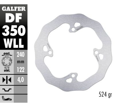 BRAKE DISC FIXED WAVE SOLID 17111734