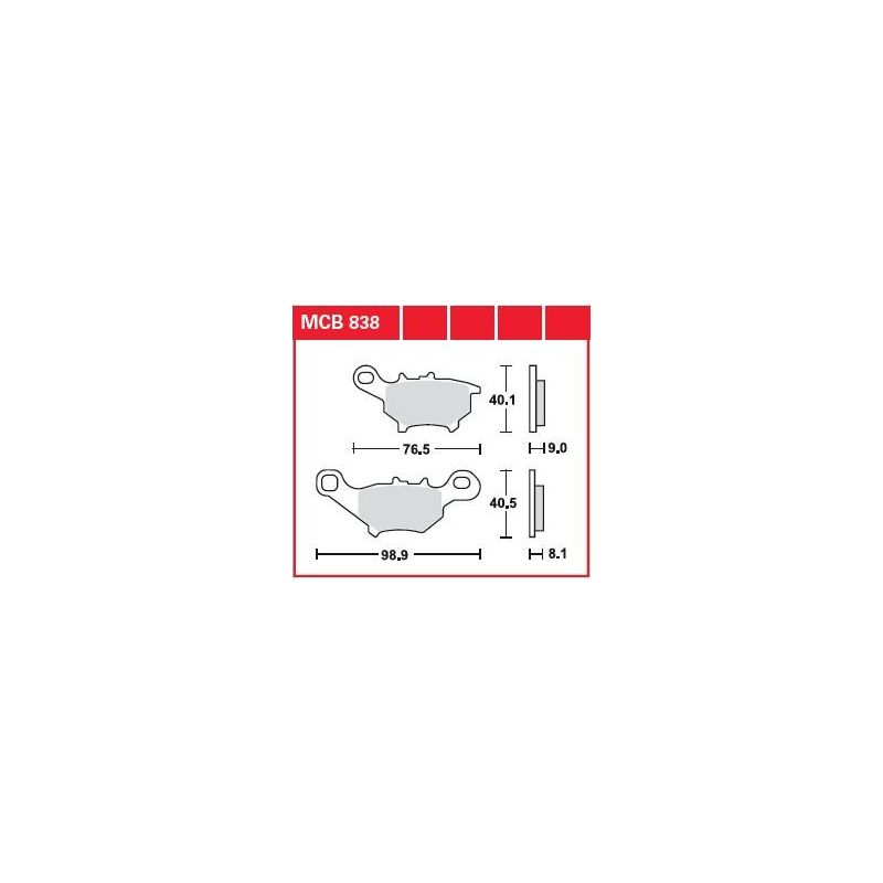BRAKE PAD ORGANIC STREET 17200371