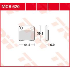 BRAKE PAD ORGANIC STREET 17200550