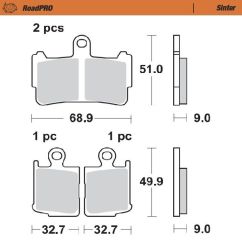 BRAKE PAD SINTER FRONT 17212684