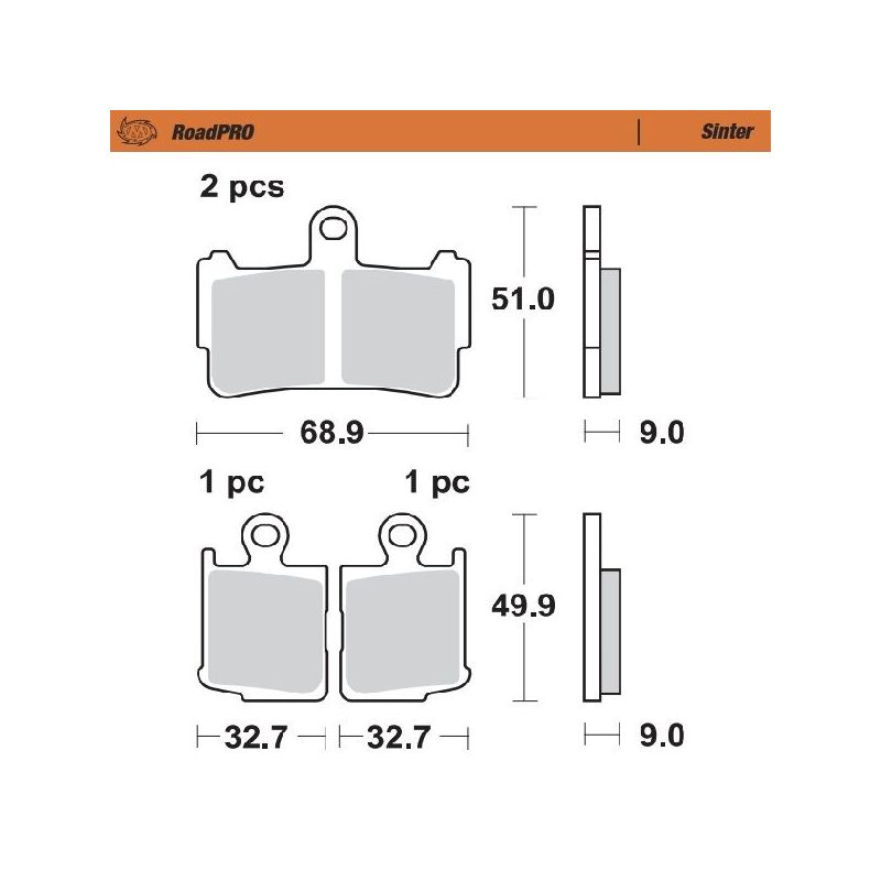 BRAKE PAD SINTER FRONT 17212684