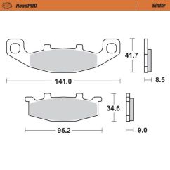BRAKE PAD SINTER REAR 17212706