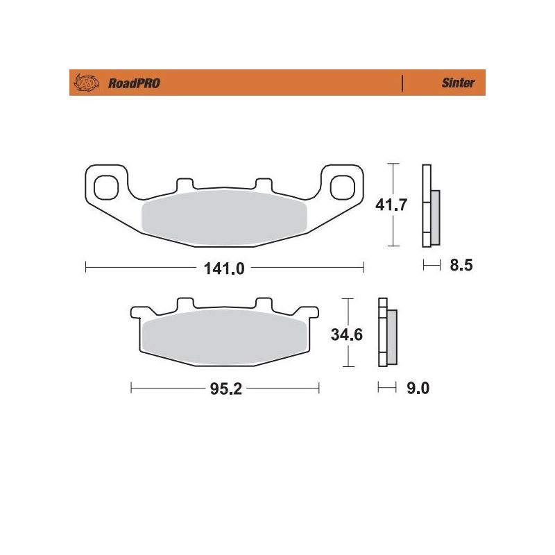 BRAKE PAD SINTER REAR 17212706