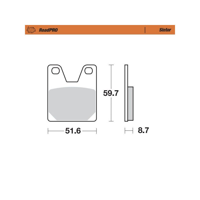 BRAKE PAD SINTER REAR 17212716