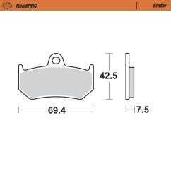 BRAKE PAD SINTER REAR 17212717