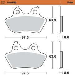 BRAKE PAD SINTER REAR 17212825