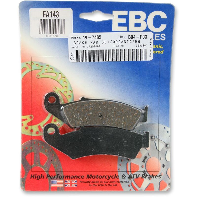 BRAKE PAD FA SER ORGANIC 17200487