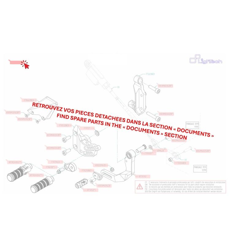 Commandes reculées réglables LIGHTECH fixes - sélection standard 1071526