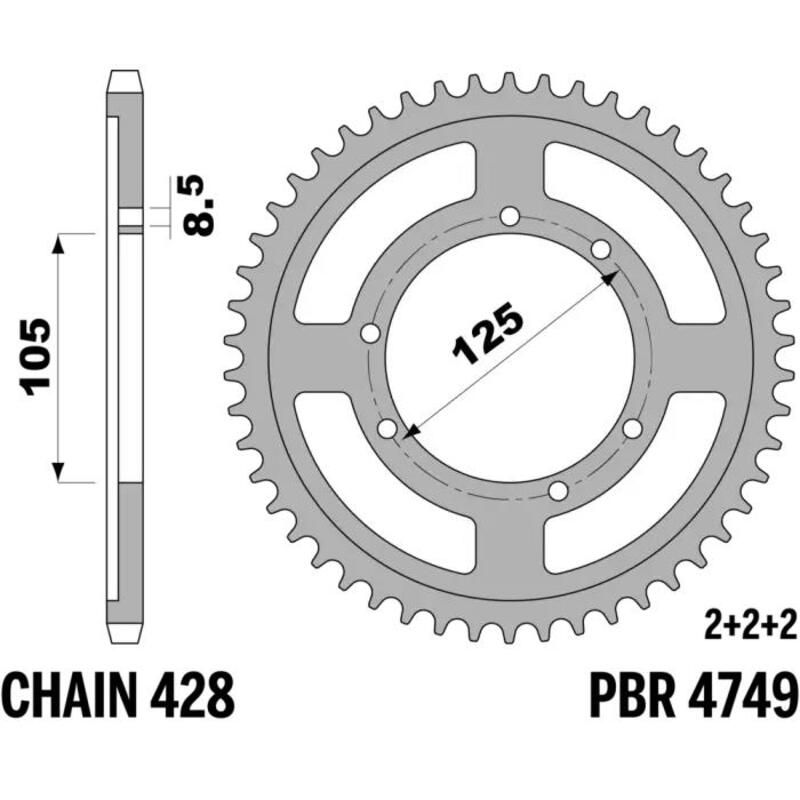 Couronne PBR Acier Standard - 428 Couronne PBR Acier Standard - 428