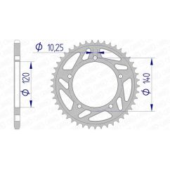 Couronne AFAM alu standard - 520