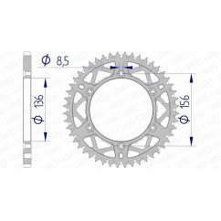 Couronne AFAM alu standard - 520