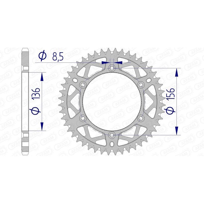 Couronne AFAM alu standard - 520 Couronne AFAM alu standard - 520