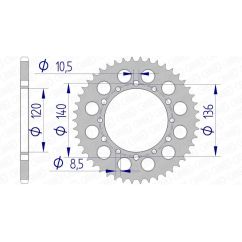 Couronne AFAM alu standard - 520