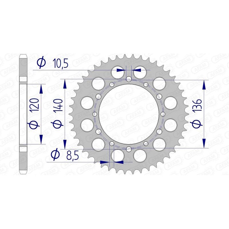 Couronne AFAM alu standard - 520 Couronne AFAM alu standard - 520