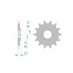Kit chaîne AFAM 520 XSR4 - 14/46-116 - Couronne alu standard
