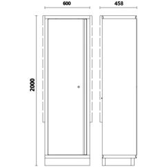Armoire métallique à 1 porte avec étrier BETA C45PRO 2.0