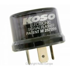 Relais clignotant KOSO Digital, 12 V, connecteur à 3 broches, adaptateur inclus, sans signal sonore