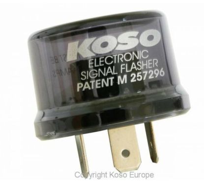 Relais clignotant KOSO Digital, 12 V, connecteur à 3 broches, adaptateur inclus, sans signal sonore