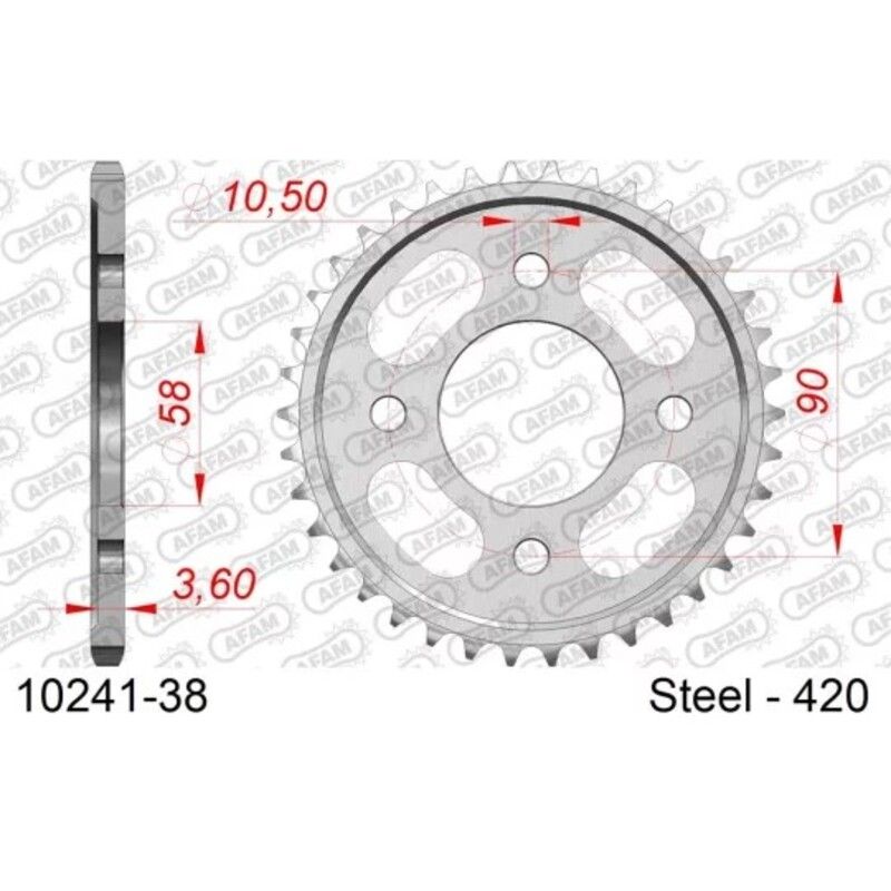 Couronne AFAM acier standard - 420