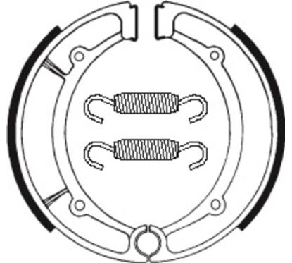 Mâchoires de frein TECNIUM Scooter/Street/Quad organique - BA066