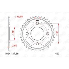 Kit chaîne AFAM 420R1 14/37 - couronne standard
