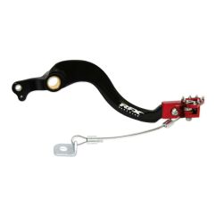 Pédale de frein RFX Pro Series - embout repliable - noir/rouge