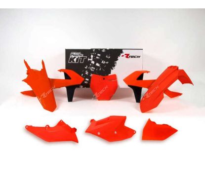 Kit plastique RACETECH orange fluo/noir KTM