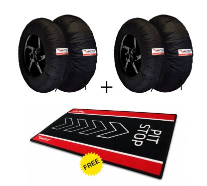 Kit VECTOR – 2 jeux de couvertures chauffantes Smart 120/190 (noires) avec tapis de paddock Pit Stop offert