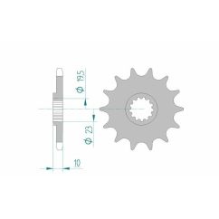 Kit chaîne AFAM 520XRR3 15/43-112 - couronne standard Kit chaîne AFAM 520XRR3 15/43-112 - couronne standard