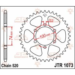 JTR1073.46 REAR REPLACEMENT SPROCKET 46 TEETH 520 PITCH NATURAL STEEL