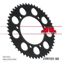 JTR1131.50 REAR REPLACEMENT SPROCKET 50 TEETH 420 PITCH NATURAL STEEL