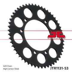 JTR1131.53 REAR REPLACEMENT SPROCKET 53 TEETH 420 PITCH NATURAL STEEL