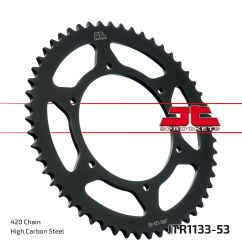 JTR1133.53 REAR REPLACEMENT SPROCKET 53 TEETH 420 PITCH NATURAL STEEL