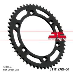 JTR1249.51 REAR REPLACEMENT SPROCKET 51 TEETH 420 PITCH NATURAL STEEL