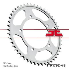 JTR1792.48 REAR REPLACEMENT SPROCKET 48 TEETH 525 PITCH NATURAL STEEL