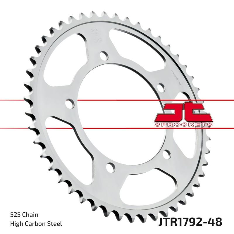 JTR1792.48 REAR REPLACEMENT SPROCKET 48 TEETH 525 PITCH NATURAL STEEL