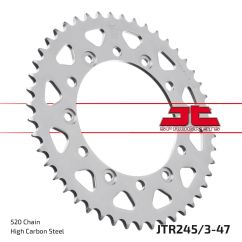 JTR245/3.47 REAR REPLACEMENT SPROCKET 47 TEETH 520 PITCH NATURAL C49 HIGH CARBON STEEL