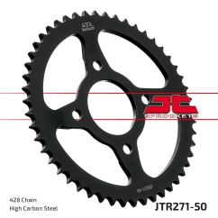 JTR271.50 REAR REPLACEMENT SPROCKET 50 TEETH 428 PITCH NATURAL STEEL