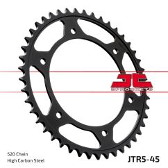 JTR5.45 REAR REPLACEMENT SPROCKET 45 TEETH 520 PITCH NATURAL STEEL