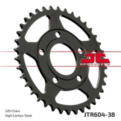JTR604.38 REAR REPLACEMENT SPROCKET 38 TEETH 520 PITCH NATURAL STEEL