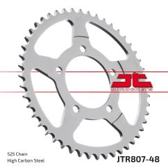 JTR807.48 REAR REPLACEMENT SPROCKET 48 TEETH 525 PITCH NATURAL STEEL