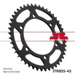 JTR855.45 REAR REPLACEMENT SPROCKET 45 TEETH 520 PITCH NATURAL STEEL