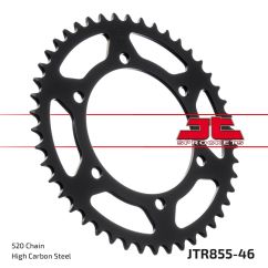JTR855.46 REAR REPLACEMENT SPROCKET 46 TEETH 520 PITCH NATURAL STEEL