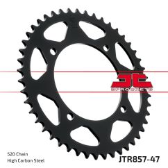 JTR857.47 REAR REPLACEMENT SPROCKET 47 TEETH 520 PITCH NATURAL STEEL