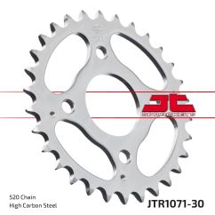 JTR1071.30 REAR REPLACEMENT SPROCKET 30 TEETH 520 PITCH NATURAL C49 HIGH CARBON STEEL