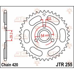 JTR255.35 REAR REPLACEMENT SPROCKET 35 TEETH 420 PITCH NATURAL C49 HIGH CARBON STEEL
