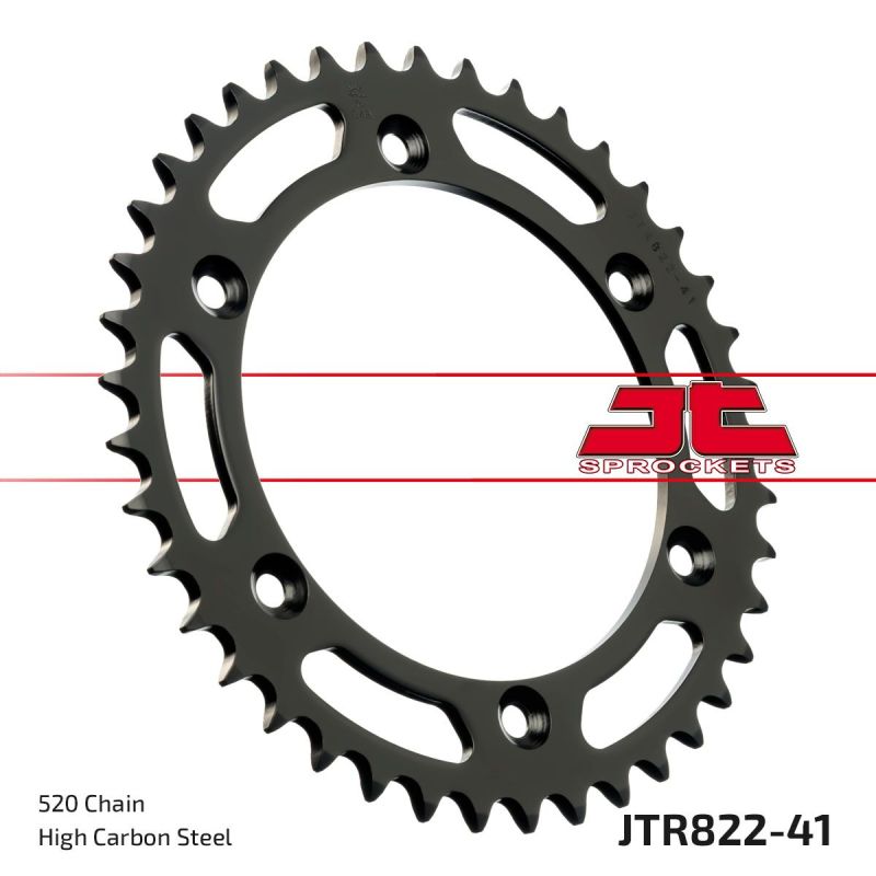 JTR822.41 REAR REPLACEMENT SPROCKET 41 TEETH 520 PITCH NATURAL C49 HIGH CARBON STEEL