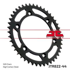 JTR822.44 REAR REPLACEMENT SPROCKET 44 TEETH 520 PITCH NATURAL C49 HIGH CARBON STEEL